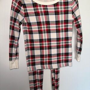 Old Navy Kids Plaid Pajama Set - Red, Black, and White